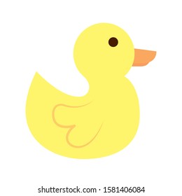 plastic rubber duck baby toy vector illustration design