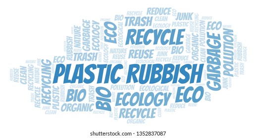 Plastic Rubbish word cloud.