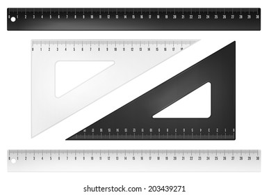 Plastic rulers illustration