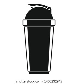 Plastic shaker bottle icon. Simple illustration of plastic shaker bottle vector icon for web design isolated on white background