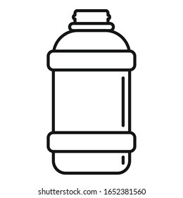 Plastic shaker icon. Outline plastic shaker vector icon for web design isolated on white background