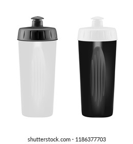 Plastic shaker on white background.Cocktail shaker in vector.