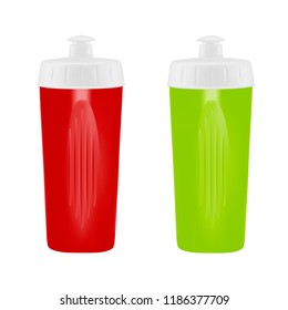Plastic shaker on white background.Cocktail shaker in vector.
