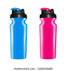 Plastic shaker on white background.Cocktail shaker in vector.