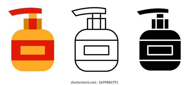 Botella de champú de plástico aislado ilustración de Arte vectorial