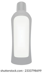 Plastic shampoo bottle. vector illustration