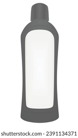 Plastic shampoo bottle. vector illustration