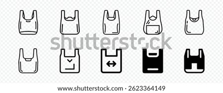 Plastic Shopping Bag Icon — Vector Silhouette of Retail Carry Bag, a plastic disposable bag, plastic bag icon