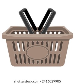 plastic shopping basket for the store stock vector illustration isolated on white background