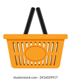 plastic shopping basket for the store stock vector illustration isolated on white background