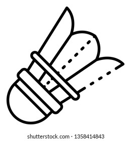 Plastic shuttlecock icon. Outline plastic shuttlecock vector icon for web design isolated on white background