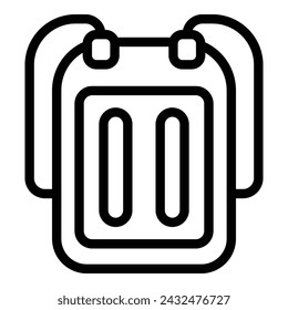 Plastic sled icon outline vector. Sport hill activity. Speed ride action