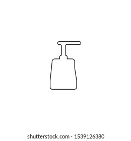 Plastic soap bottle icon. Cosmetic symbol