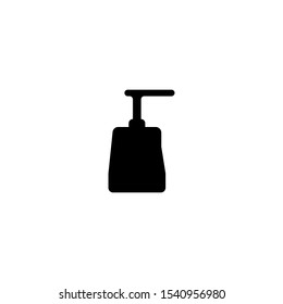 Plastic soap bottle icon. Cosmetic symbol