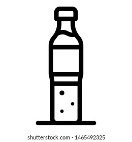 Plastic soda bottle icon. Outline plastic soda bottle vector icon for web design isolated on white background