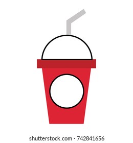 plastic soda with dome and straw celebration