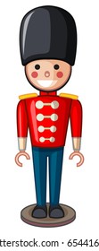 Plastic soldier toy in uniform illustration