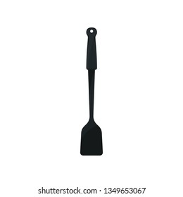Plastic spatula on white background. Kitchenware concept.