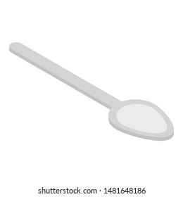 Plastic spoon icon. Isometric of plastic spoon vector icon for web design isolated on white background