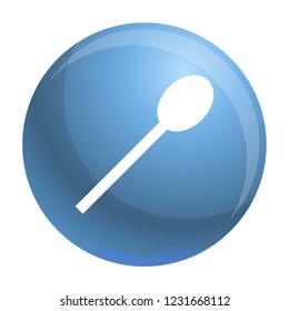 Plastic spoon icon. Simple illustration of plastic spoon vector icon for web design isolated on white background