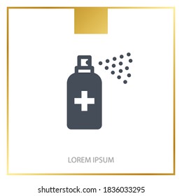 Botella de spray plástico. Desinfección Ilustración del vector EPS 10.