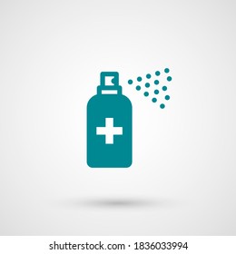Plastic Spray Bottle. Disinfection Vector illustration EPS 10.