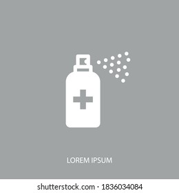 Botella de spray plástico. Desinfección Ilustración del vector EPS 10.