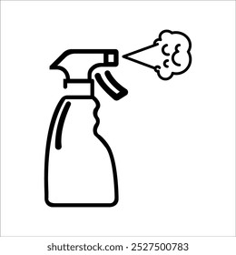 Plastic Spray Bottle, Hygiene Cleaning flat vector icon. Simple solid symbol isolated on white background. Plastic Spray Bottle Hygiene Cleaning sign design template for web and mobile UI element.
