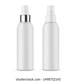 Plastic spray bottles isolated on white background. Vector illustration