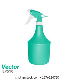Plastikspritzer auf Vektorillustration auf weißem Hintergrund.