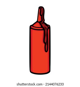 Plastic squeeze sauce cartoon vector illustration