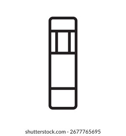 Palo de plástico para cosméticos icono de línea negra. Elemento aislado de Vector. Trazo editable