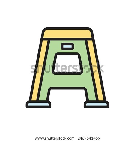 Plastic Stool Icon Vector Illustration