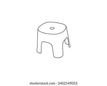 plastic stool outline icon.outline style icon mobile concept web design. Hand drawn Barstool icon.outline symbol element for web design. vector icon for web design isolated on white background. Eps 10