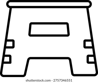 Plastic Stool vector icon. Can be used for printing, mobile and web applications.