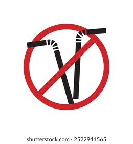 Plastic Straw Ban Logo Design
