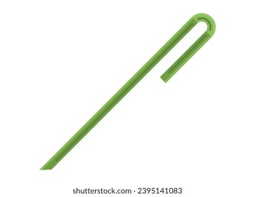 Plastic straw. Simple flat illustration.