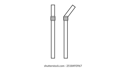 Plastic straws icon, vector illustration design.
