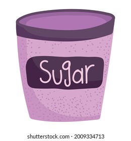 plastic sugar container isolated icon