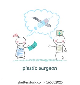 plastic surgeon says about the operation and the patient is looking at the money