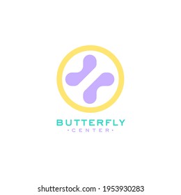 Plastic Surgery Center Logo. Vector Illustration Of Medical Logo. Medical Cross. Butterfly.