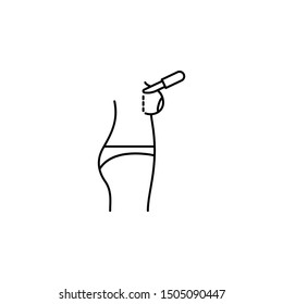 plastic surgery chest line icon on white background