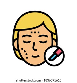 vector de icono de color de cirugía plástica. signo de cirugía plástica. ilustración de símbolo aislado