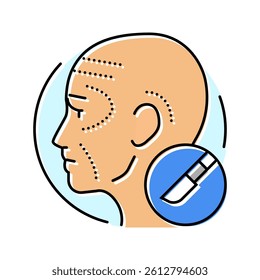 plastic surgery color icon vector. plastic surgery sign. isolated symbol illustration