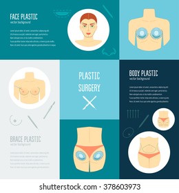Plastic surgery concept. Flat design. Vector illustration