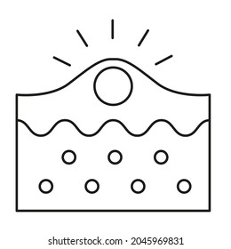 Plastic surgery dermatology and hair or skin icon