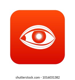 Plastic surgery of eye icon digital red for any design isolated on white vector illustration