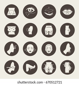 Plastic Surgery Icon Set