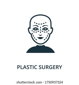 Plastische Chirurgie-Symbol. Einfache plastische Chirurgie-Symbol für Vorlagen, Webdesign und Infografiken.