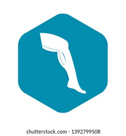 Plastic surgery of legs icon. Simple illustration of plastic surgery of legs vector icon for web
